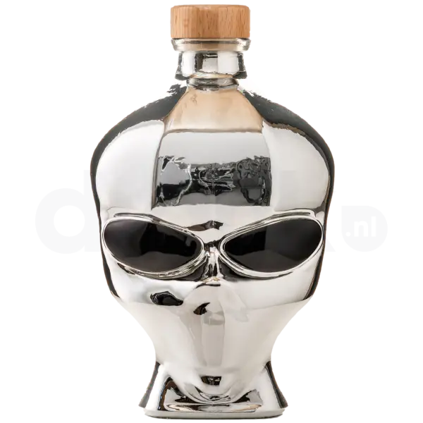 Outer Space Alien Head Vodka Chrome Edition