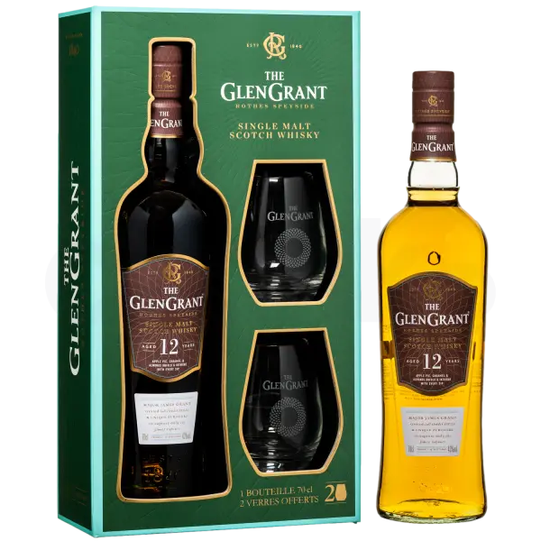 Glen Grant 12 Yr Giftpack with 2 glasses